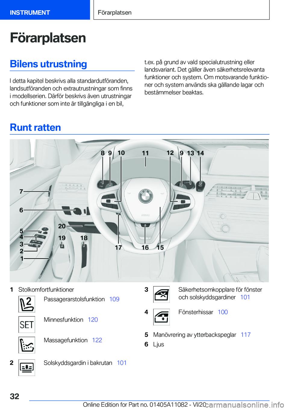 BMW 7 SERIES 2021  InstruktionsbÖcker (in Swedish) �F�