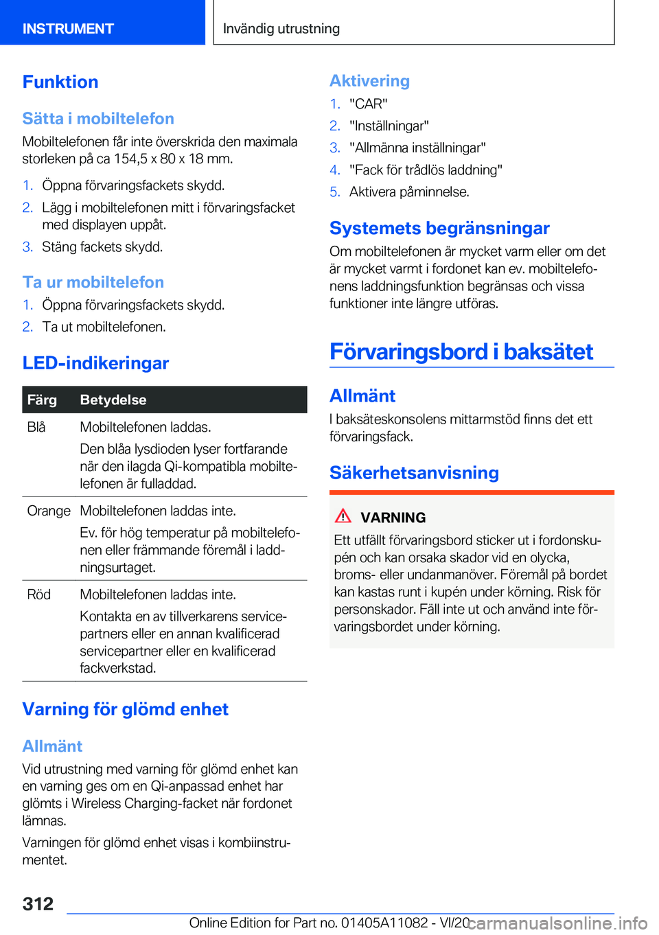 BMW 7 SERIES 2021  InstruktionsbÖcker (in Swedish) �F�u�n�k�t�i�o�n�S�ä�t�t�a��i��m�o�b�i�l�t�e�l�e�f�o�n�M�o�b�i�l�t�e�l�e�f�o�n�e�n��f�å�r��i�n�t�e��