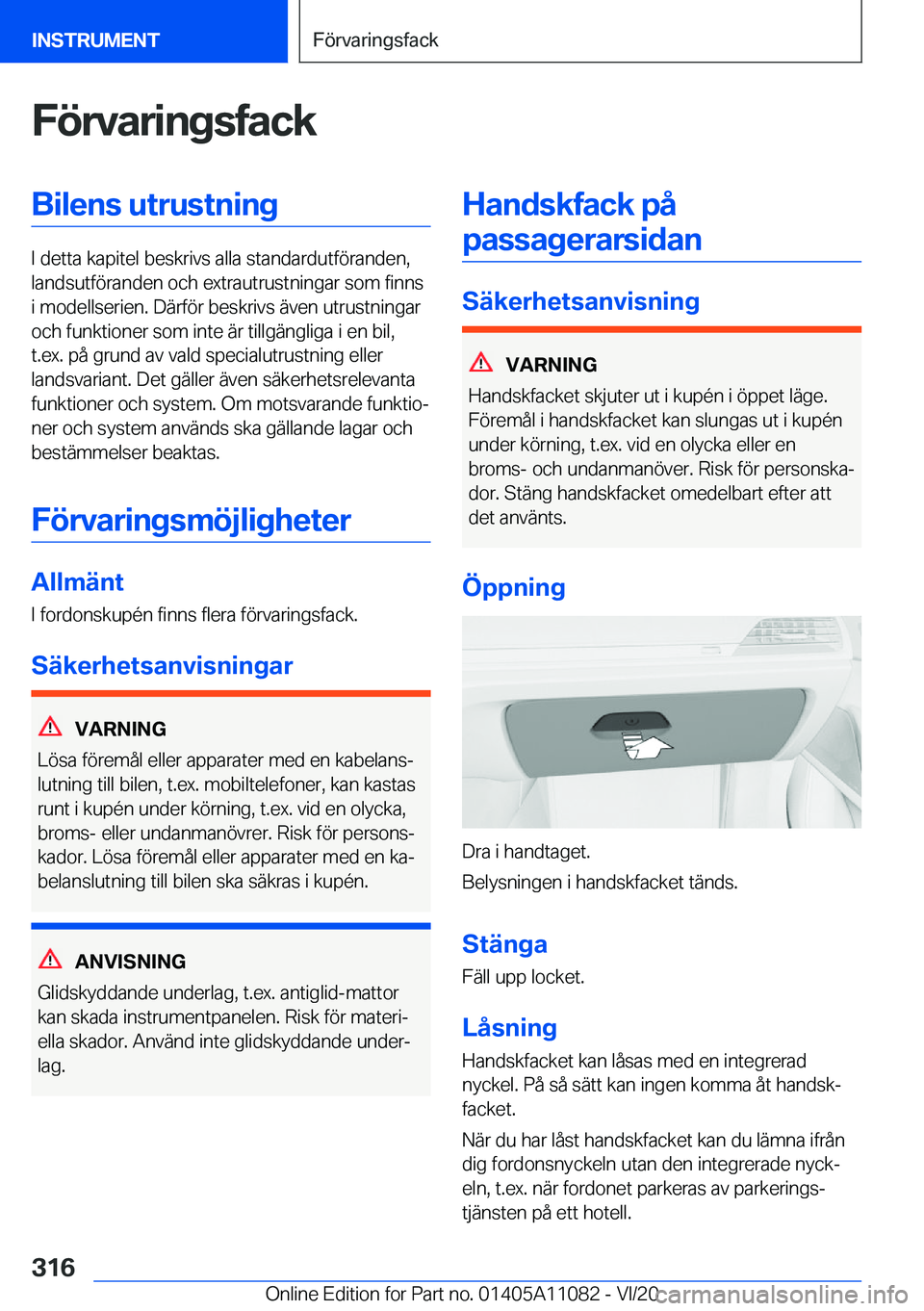 BMW 7 SERIES 2021  InstruktionsbÖcker (in Swedish) �F�