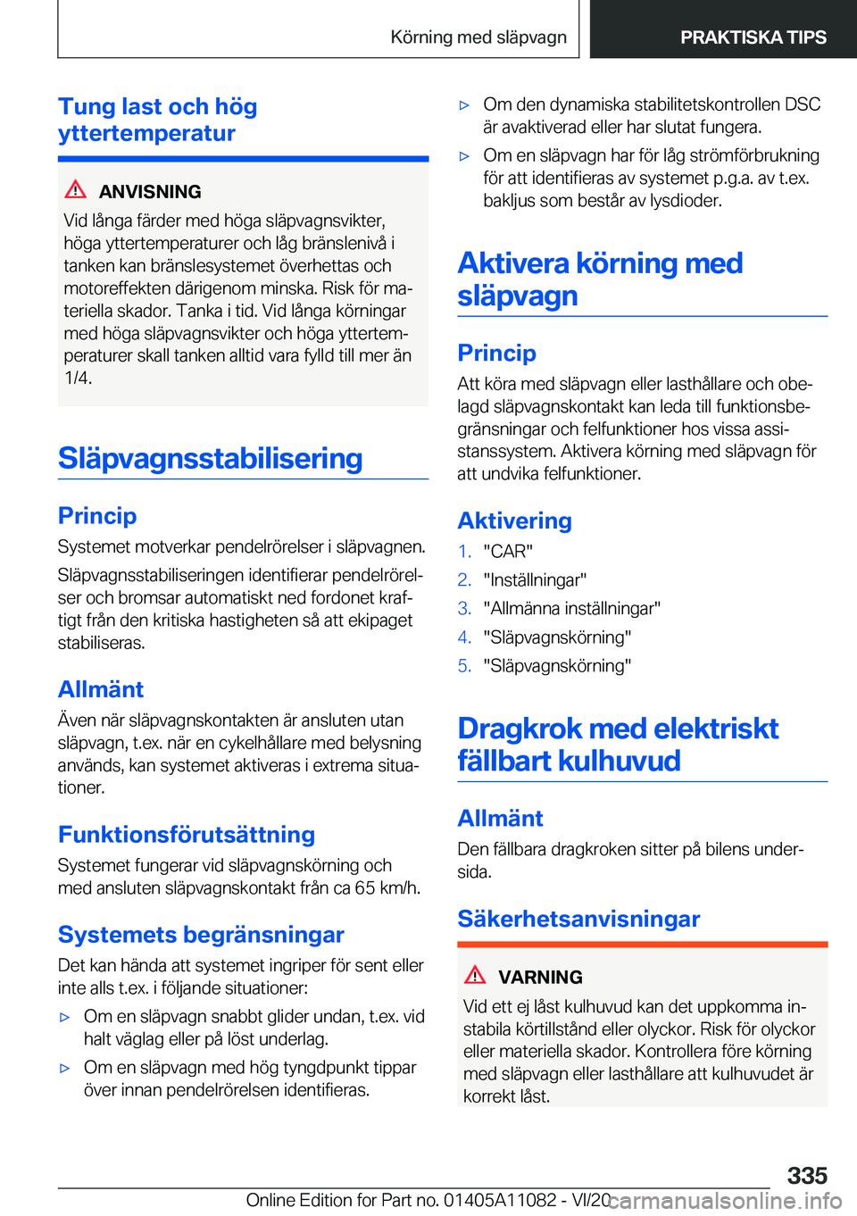 BMW 7 SERIES 2021  InstruktionsbÖcker (in Swedish) �T�u�n�g��l�a�s�t��o�c�h��h�