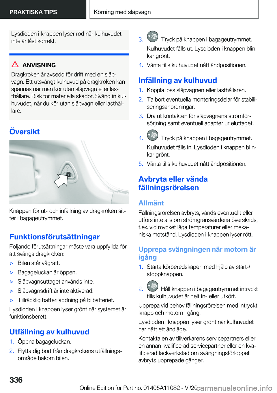 BMW 7 SERIES 2021  InstruktionsbÖcker (in Swedish) �L�y�s�d�i�o�d�e�n��i��k�n�a�p�p�e�n��l�y�s�e�r��r�