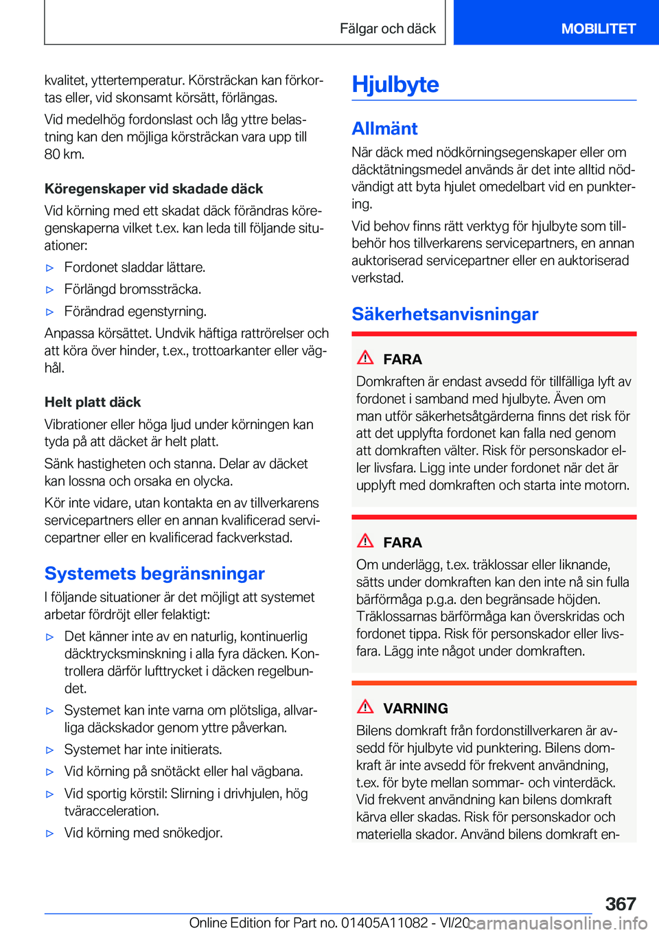 BMW 7 SERIES 2021  InstruktionsbÖcker (in Swedish) �k�v�a�l�i�t�e�t�,��y�t�t�e�r�t�e�m�p�e�r�a�t�u�r�.��K�