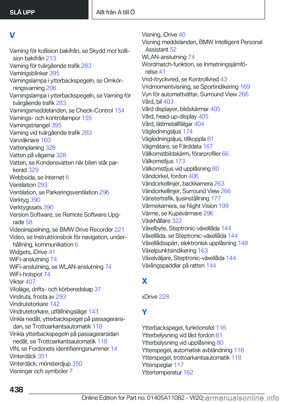 BMW 7 SERIES 2021  InstruktionsbÖcker (in Swedish) �V�V�a�r�n�i�n�g��f�