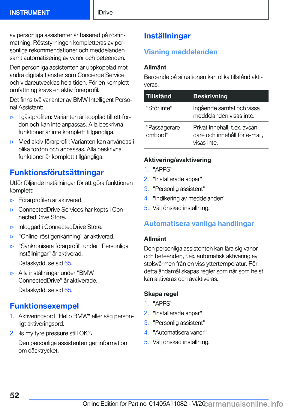 BMW 7 SERIES 2021  InstruktionsbÖcker (in Swedish) �a�v��p�e�r�s�o�n�l�i�g�a��a�s�s�i�s�t�e�n�t�e�r��ä�r��b�a�s�e�r�a�d��p�å��r�