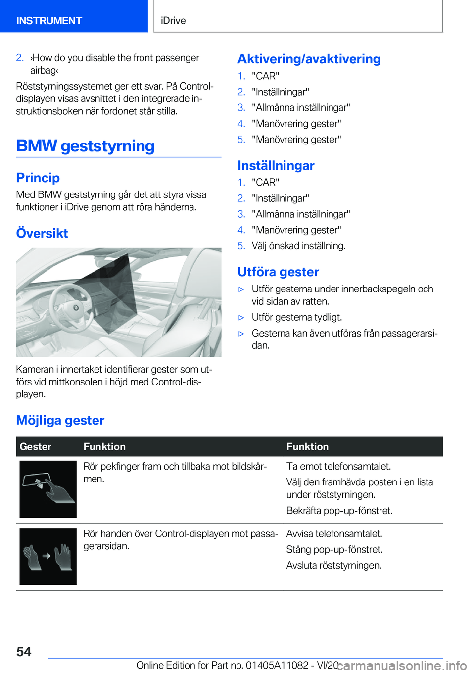 BMW 7 SERIES 2021  InstruktionsbÖcker (in Swedish) �2�.