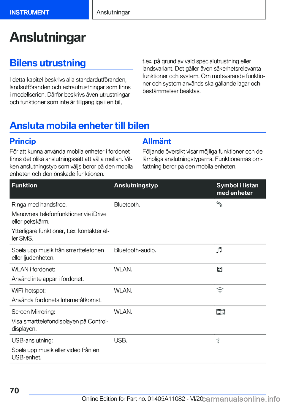 BMW 7 SERIES 2021  InstruktionsbÖcker (in Swedish) �A�n�s�l�u�t�n�i�n�g�a�r�B�i�l�e�n�s��u�t�r�u�s�t�n�i�n�g
�I��d�e�t�t�a��k�a�p�i�t�e�l��b�e�s�k�r�i�v�s��a�l�l�a��s�t�a�n�d�a�r�d�u�t�f�