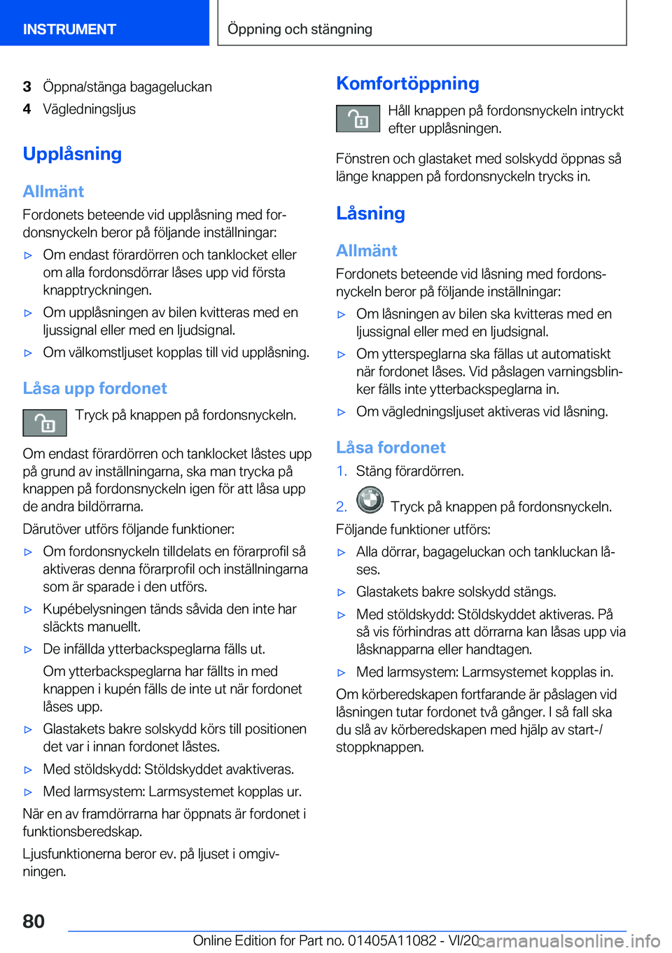 BMW 7 SERIES 2021  InstruktionsbÖcker (in Swedish) �3�