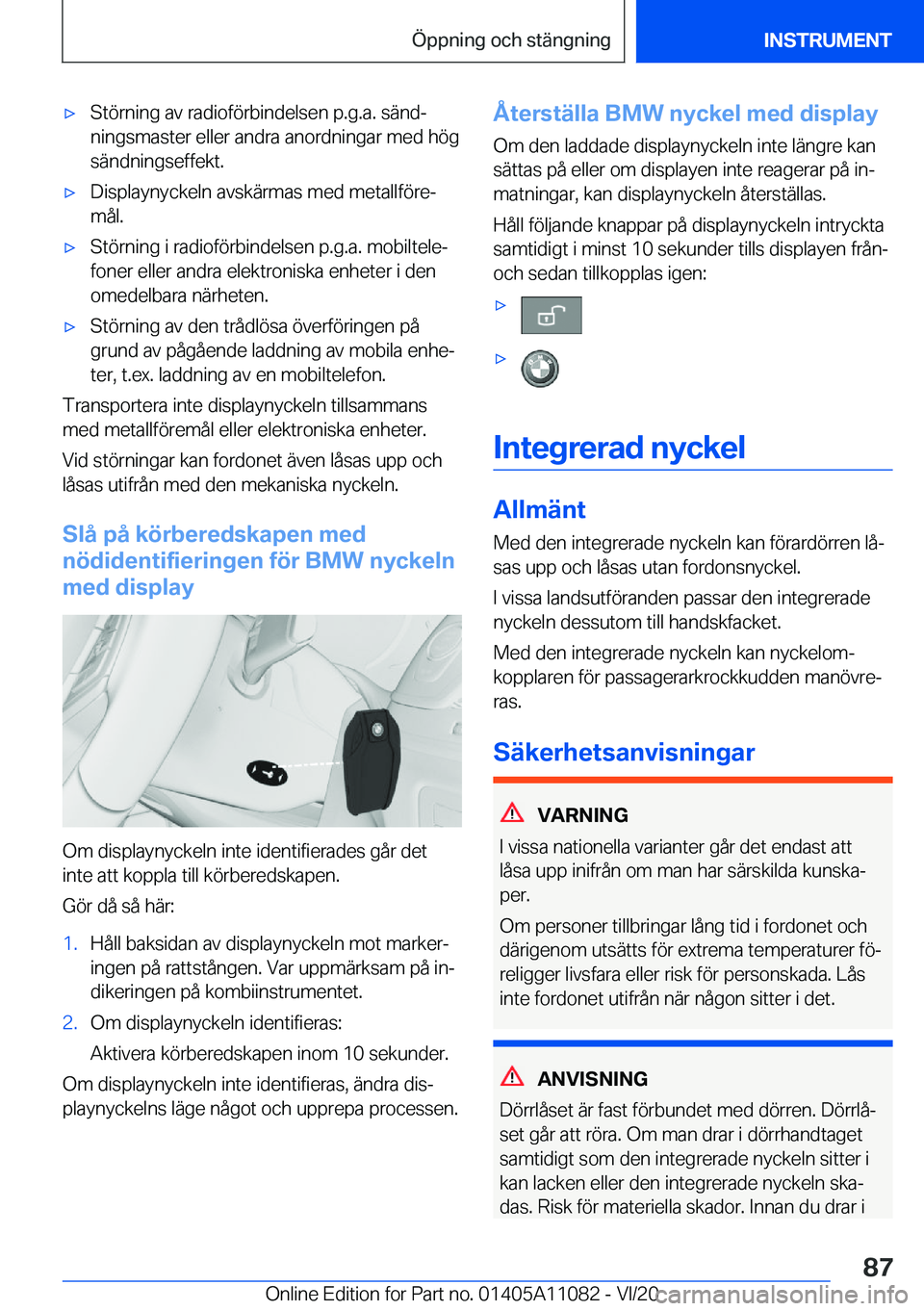 BMW 7 SERIES 2021  InstruktionsbÖcker (in Swedish) 'x�S�t�