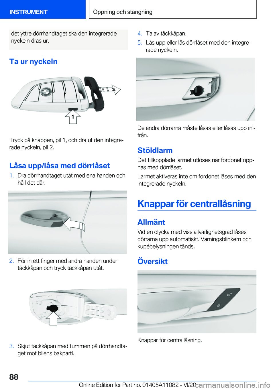 BMW 7 SERIES 2021  InstruktionsbÖcker (in Swedish) �d�e�t��y�t�t�r�e��d�