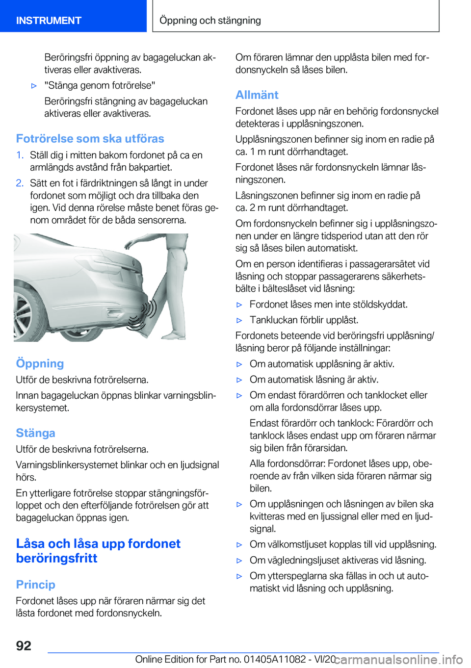 BMW 7 SERIES 2021  InstruktionsbÖcker (in Swedish) �B�e�r�