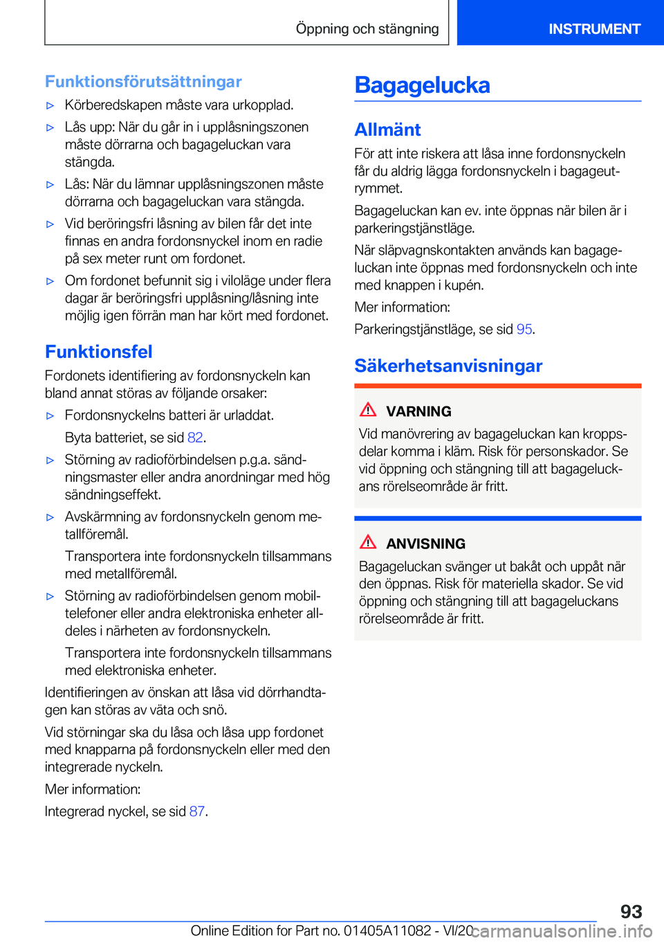 BMW 7 SERIES 2021  InstruktionsbÖcker (in Swedish) �F�u�n�k�t�i�o�n�s�f�