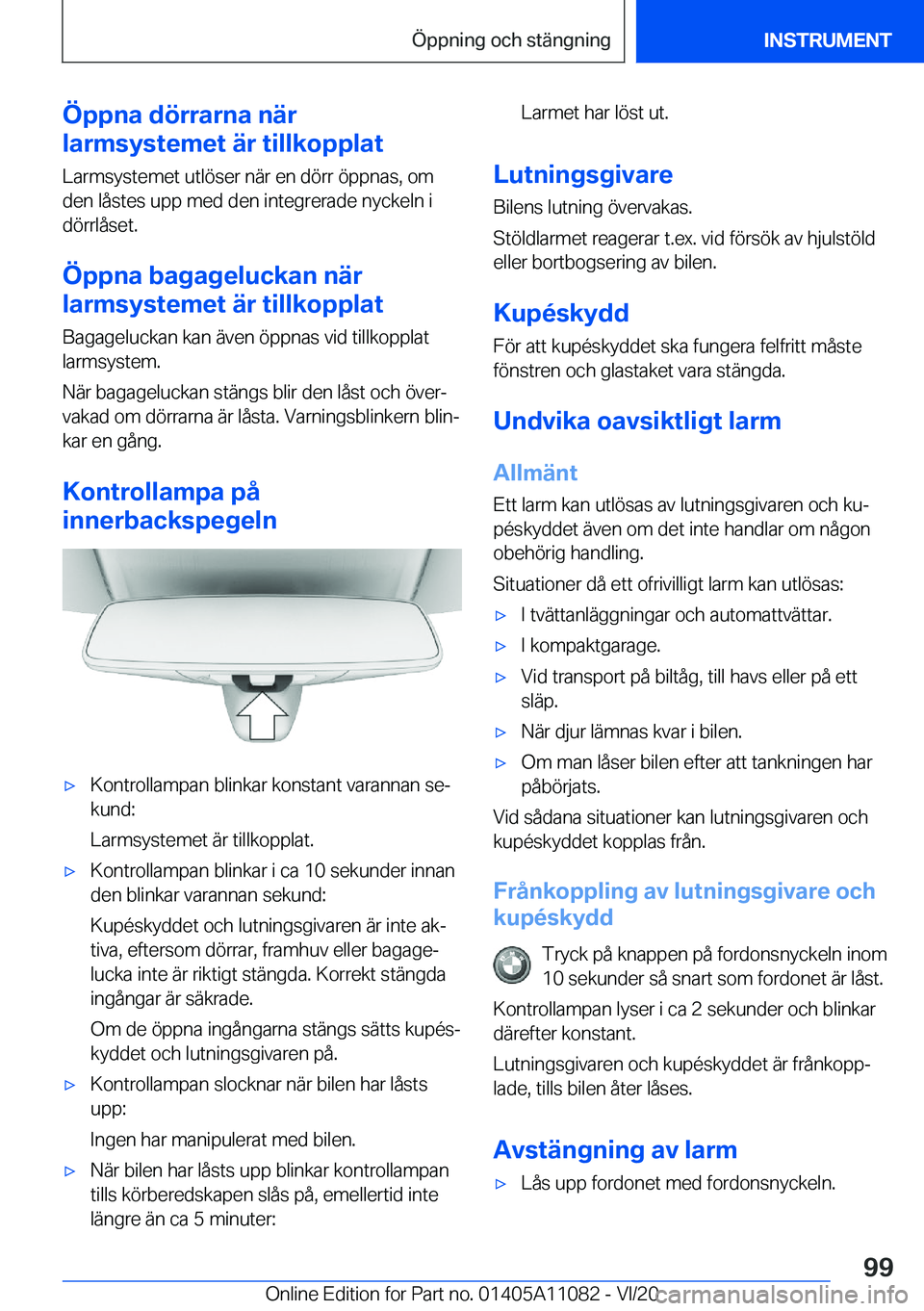 BMW 7 SERIES 2021  InstruktionsbÖcker (in Swedish) �