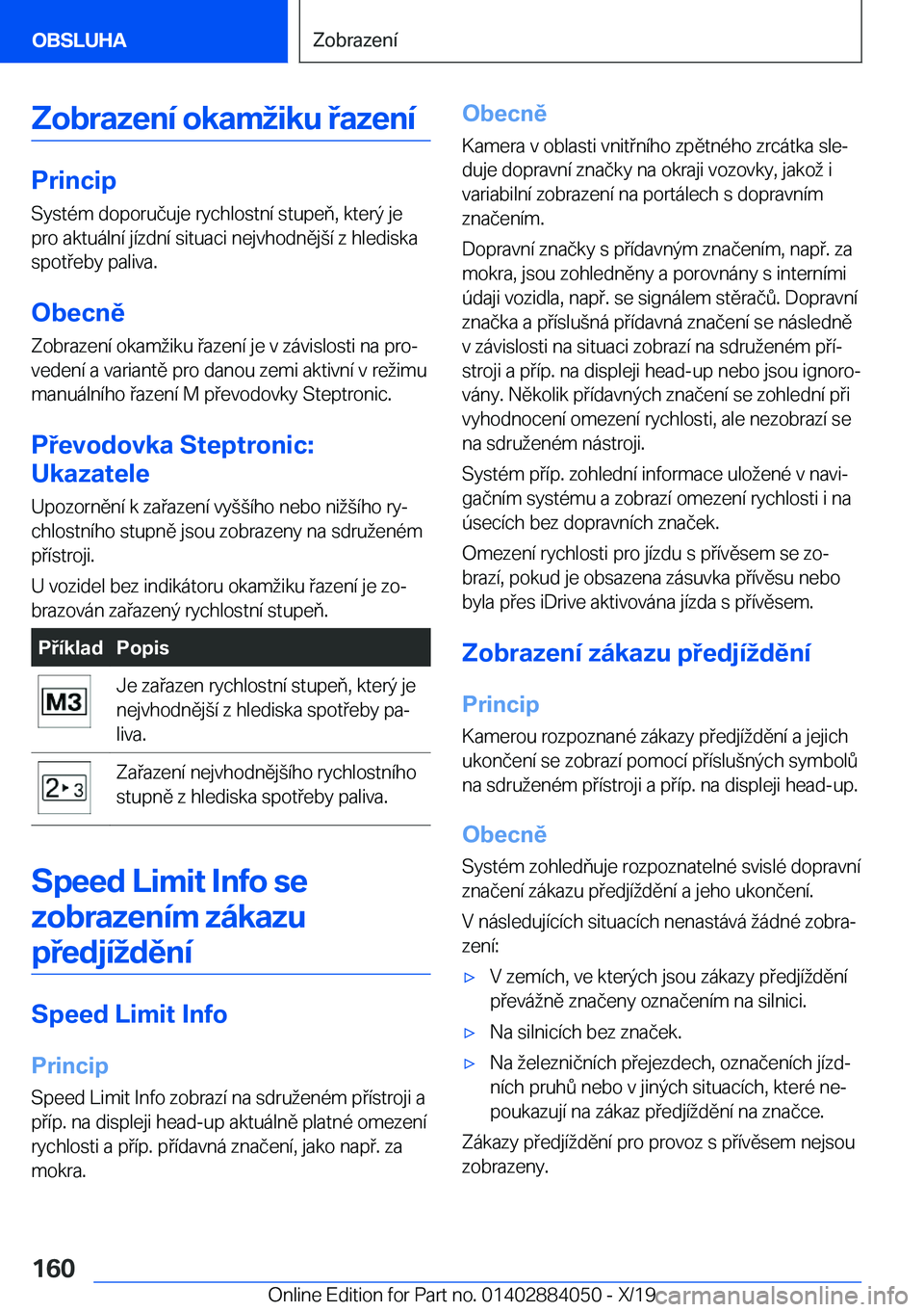 BMW 7 SERIES 2020  Návod na použití (in Czech) �Z�o�b�r�a�z�e�n�