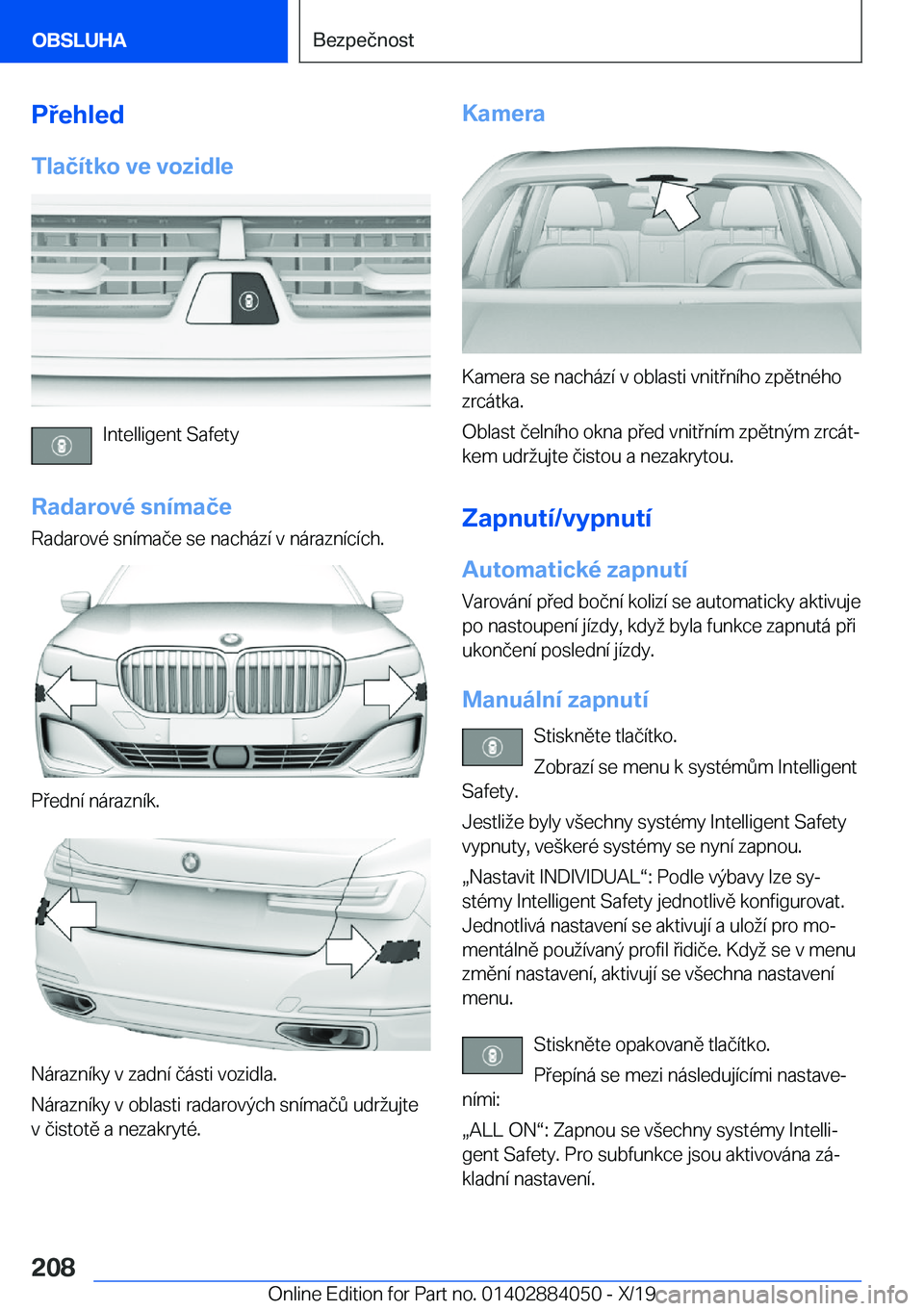 BMW 7 SERIES 2020  Návod na použití (in Czech) �P�e�h�l�e�d
�T�l�a�č�