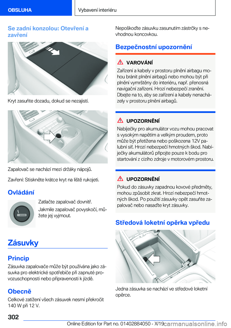 BMW 7 SERIES 2020  Návod na použití (in Czech) �S�e��z�a�d�n�