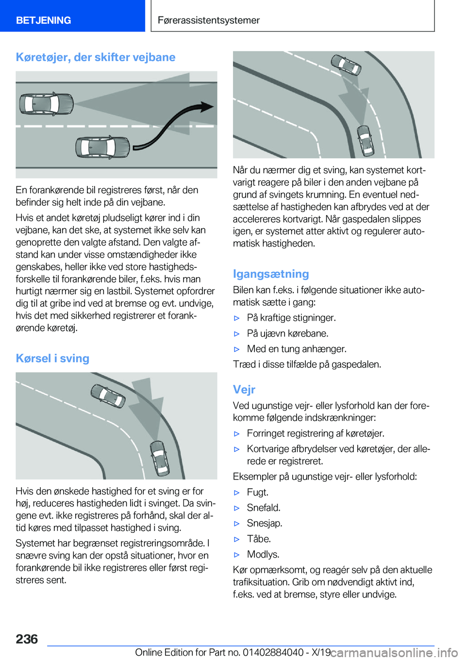 BMW 7 SERIES 2020  InstruktionsbØger (in Danish) �K�