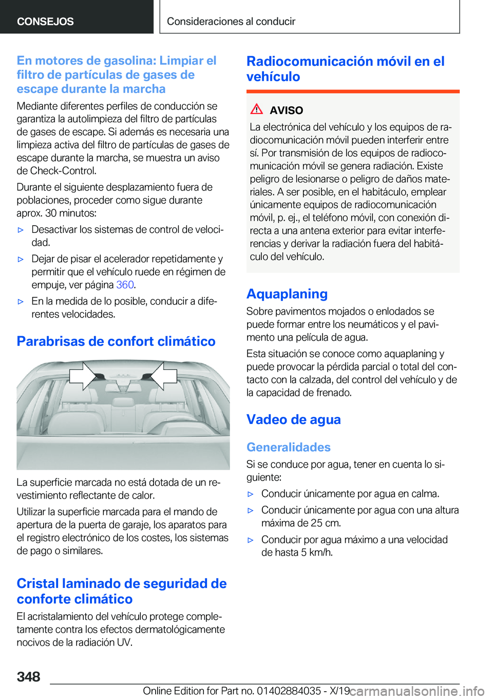 BMW 7 SERIES 2020  Manuales de Empleo (in Spanish) �E�n��m�o�t�o�r�e�s��d�e��g�a�s�o�l�i�n�a�:��L�i�m�p�i�a�r��e�l
�f�i�l�t�r�o��d�e��p�a�r�t�