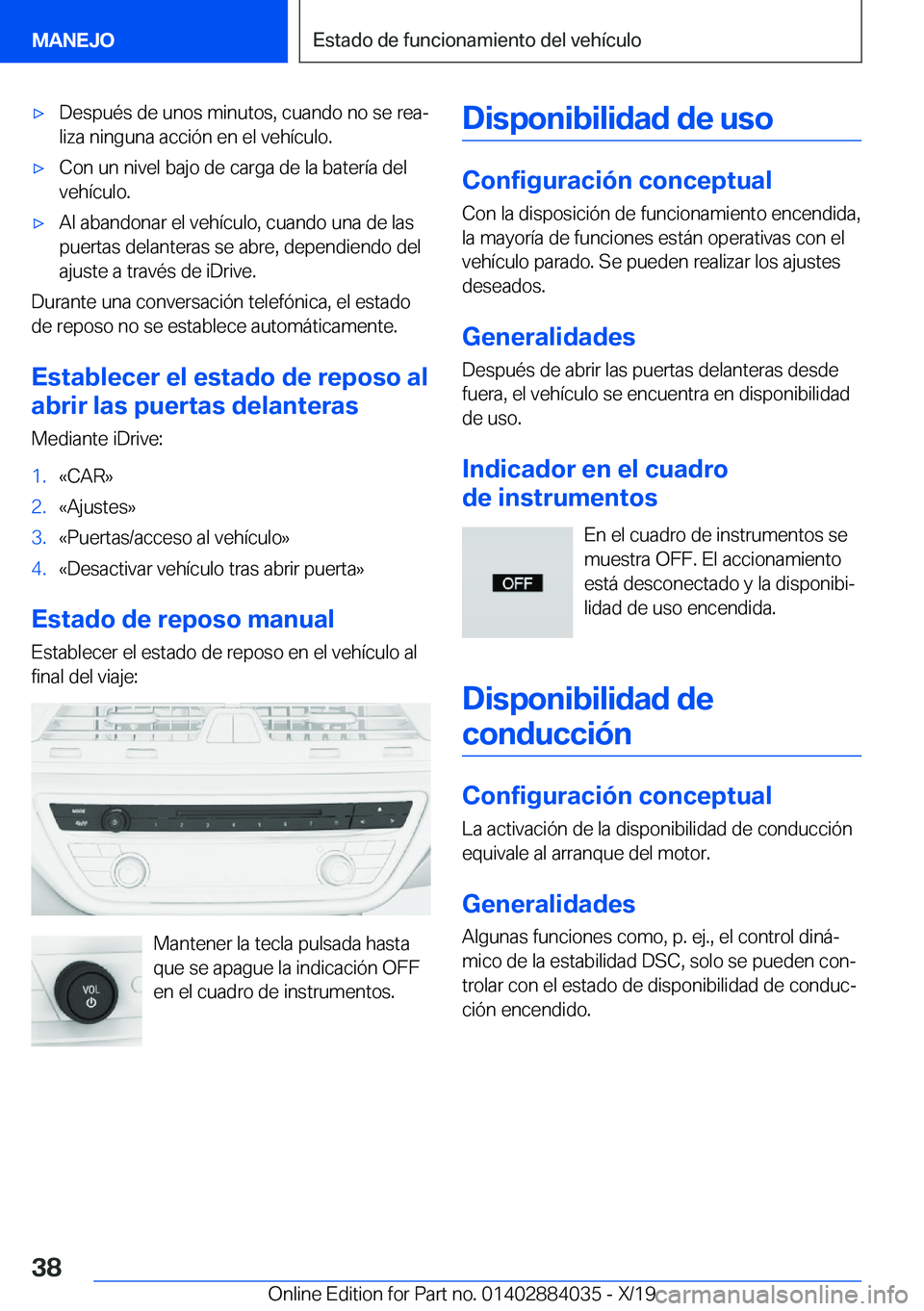 BMW 7 SERIES 2020  Manuales de Empleo (in Spanish) x�D�e�s�p�u�