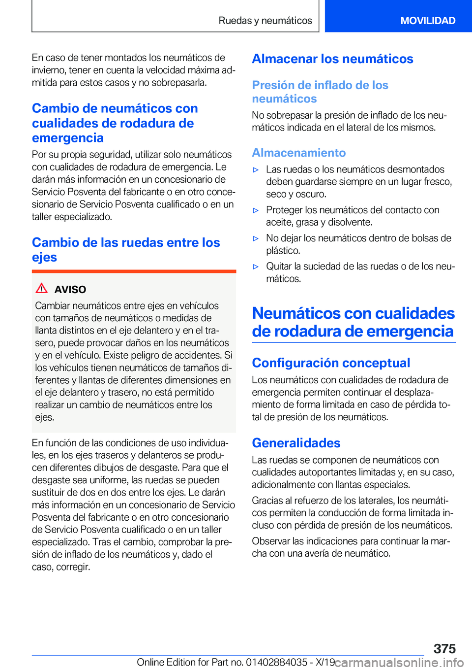BMW 7 SERIES 2020  Manuales de Empleo (in Spanish) �E�n��c�a�s�o��d�e��t�e�n�e�r��m�o�n�t�a�d�o�s��l�o�s��n�e�u�m�