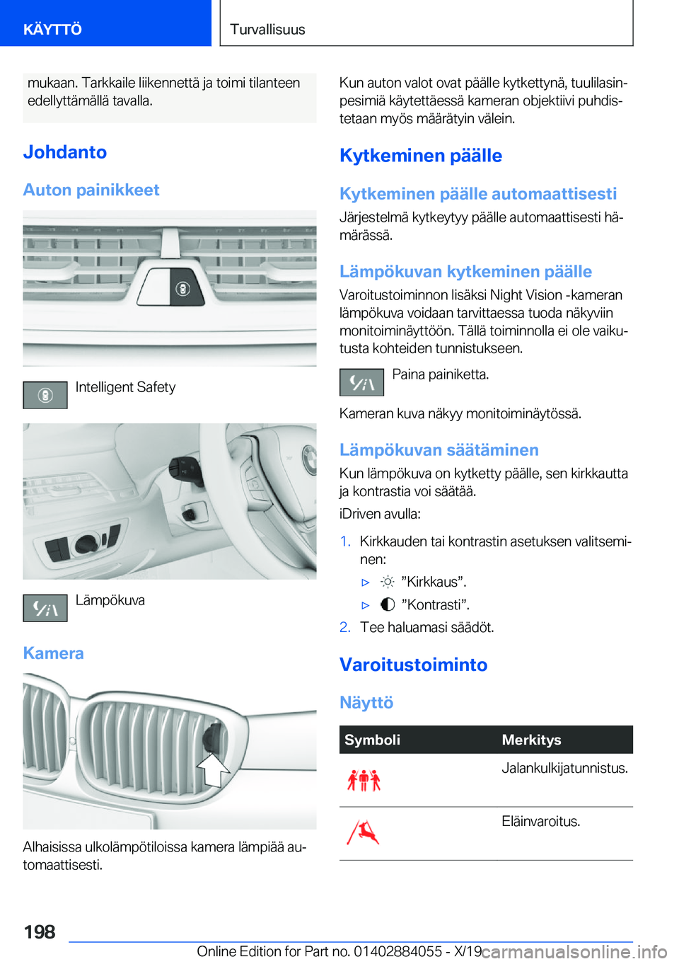 BMW 7 SERIES 2020  Omistajan Käsikirja (in Finnish) �m�u�k�a�a�n�.��T�a�r�k�k�a�i�l�e��l�i�i�k�e�n�n�e�t�t�