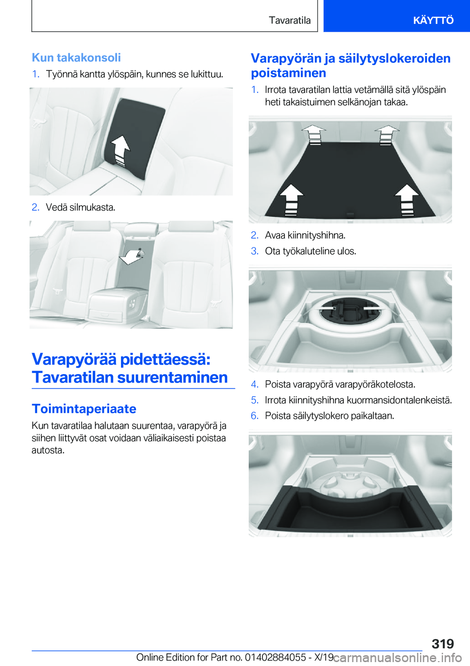 BMW 7 SERIES 2020  Omistajan Käsikirja (in Finnish) �K�u�n��t�a�k�a�k�o�n�s�o�l�i�1�.�T�y�