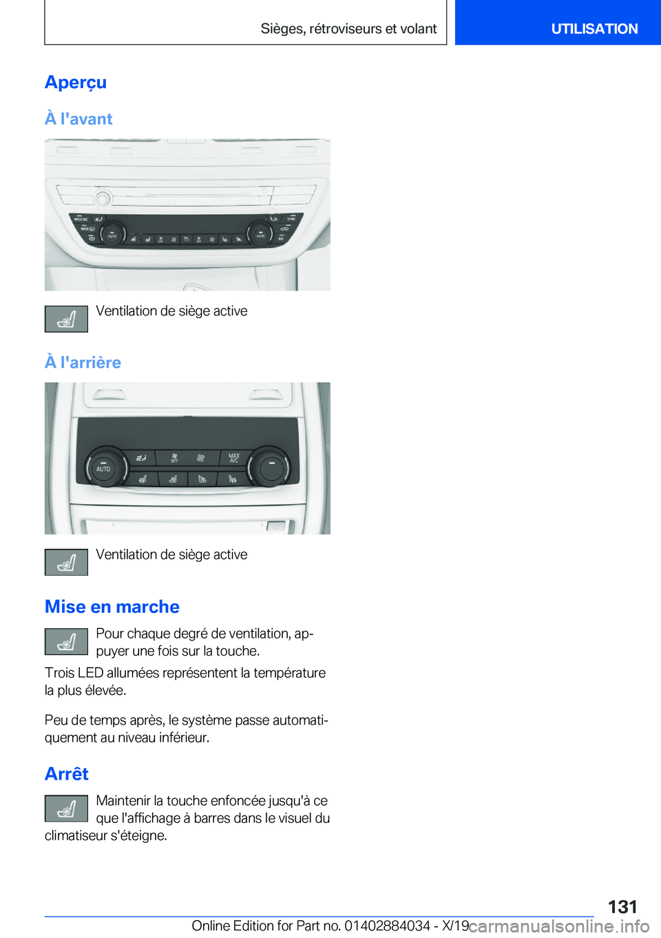 BMW 7 SERIES 2020  Notices Demploi (in French) �A�p�e�r�ç�u
�