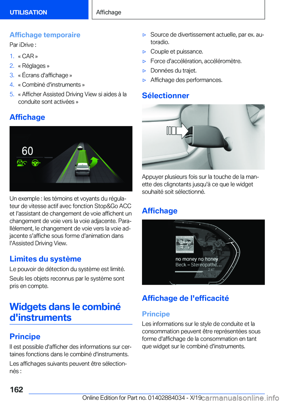 BMW 7 SERIES 2020  Notices Demploi (in French) �A�f�f�i�c�h�a�g�e��t�e�m�p�o�r�a�i�r�e
�P�a�r��i�D�r�i�v�e��:�1�.�k��C�A�R��{�2�.�k��R�é�g�l�a�g�e�s��{�3�.�k��
