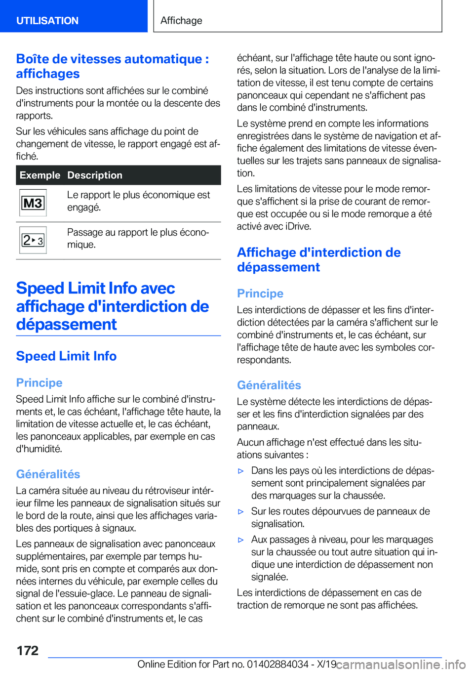 BMW 7 SERIES 2020  Notices Demploi (in French) �B�o�