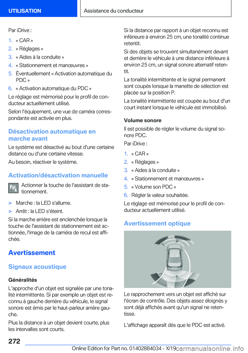 BMW 7 SERIES 2020  Notices Demploi (in French) �P�a�r��i�D�r�i�v�e��:�1�.�k��C�A�R��{�2�.�k��R�é�g�l�a�g�e�s��{�3�.�k��A�i�d�e�s��