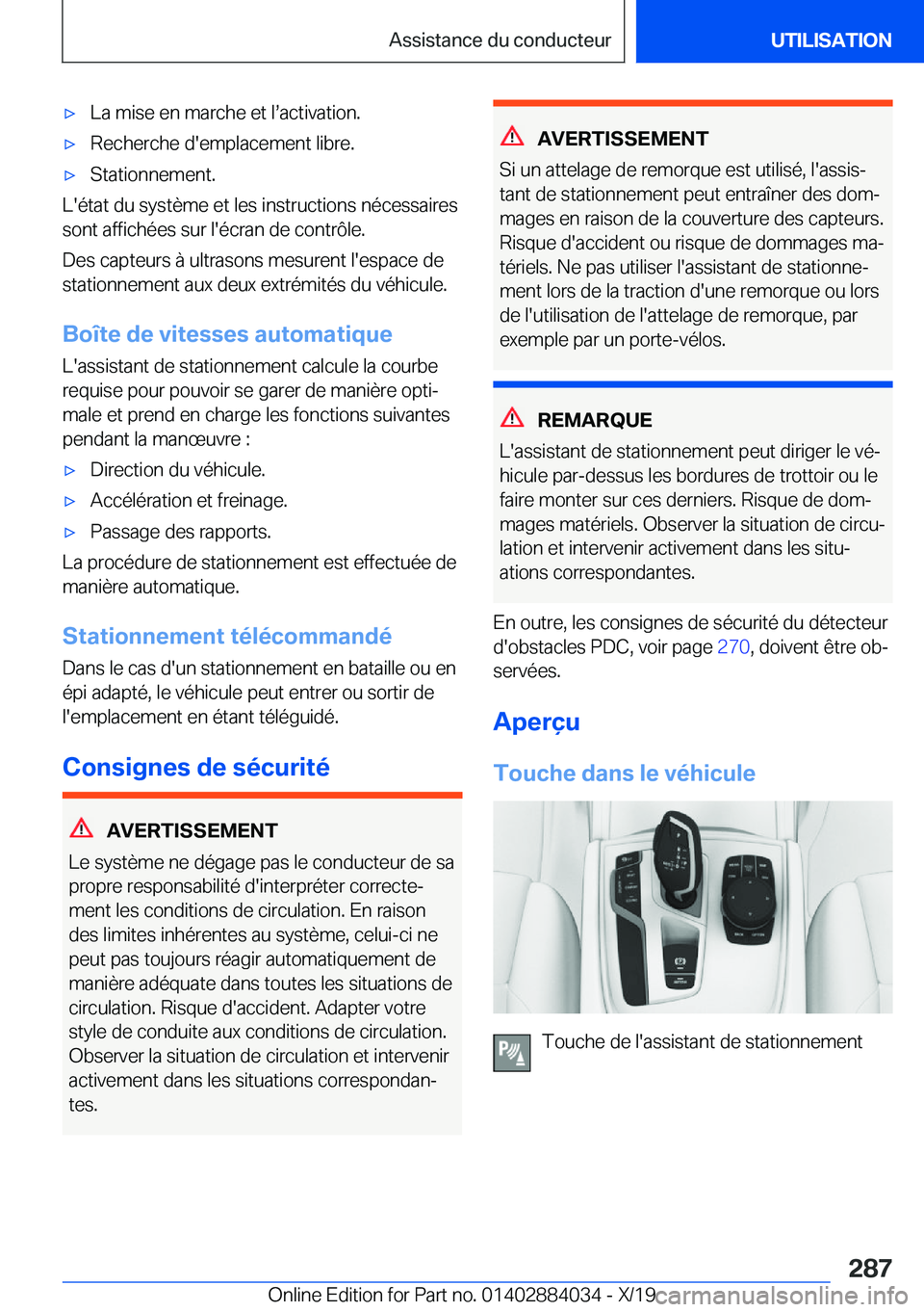 BMW 7 SERIES 2020  Notices Demploi (in French) 'x�L�a��m�i�s�e��e�n��m�a�r�c�h�e��e�t��ls�a�c�t�i�v�a�t�i�o�n�.'x�R�e�c�h�e�r�c�h�e��d�'�e�m�p�l�a�c�e�m�e�n�t��l�i�b�r�e�.'x�S�t�a�t�i�o�n�n�e�m�e�n�t�.
�L�'�é�t�a�t��d