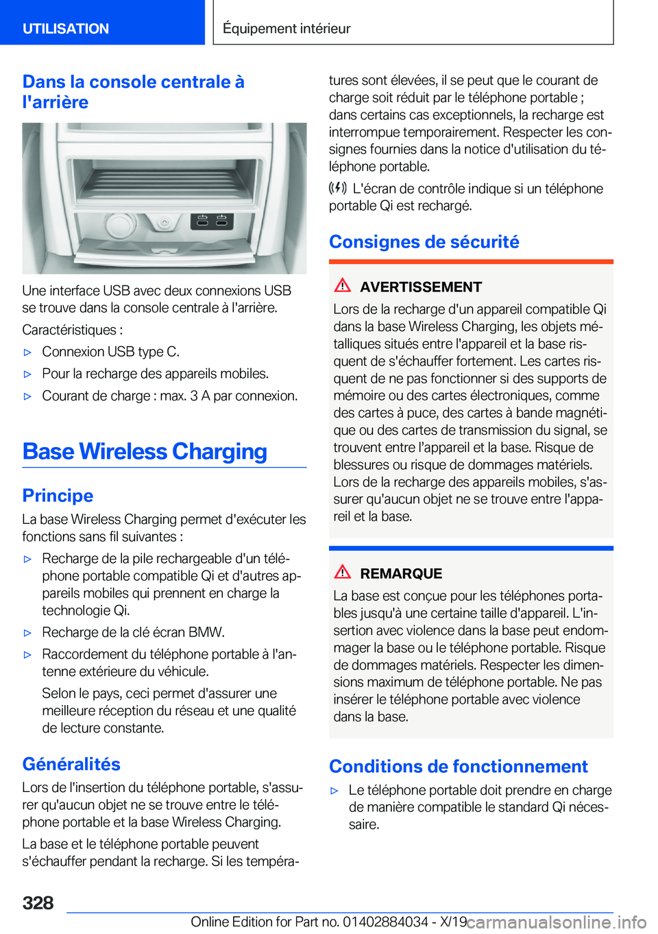 BMW 7 SERIES 2020  Notices Demploi (in French) �D�a�n�s��l�a��c�o�n�s�o�l�e��c�e�n�t�r�a�l�e��