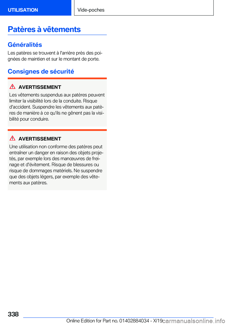 BMW 7 SERIES 2020  Notices Demploi (in French) �P�a�t�è�r�e�s��