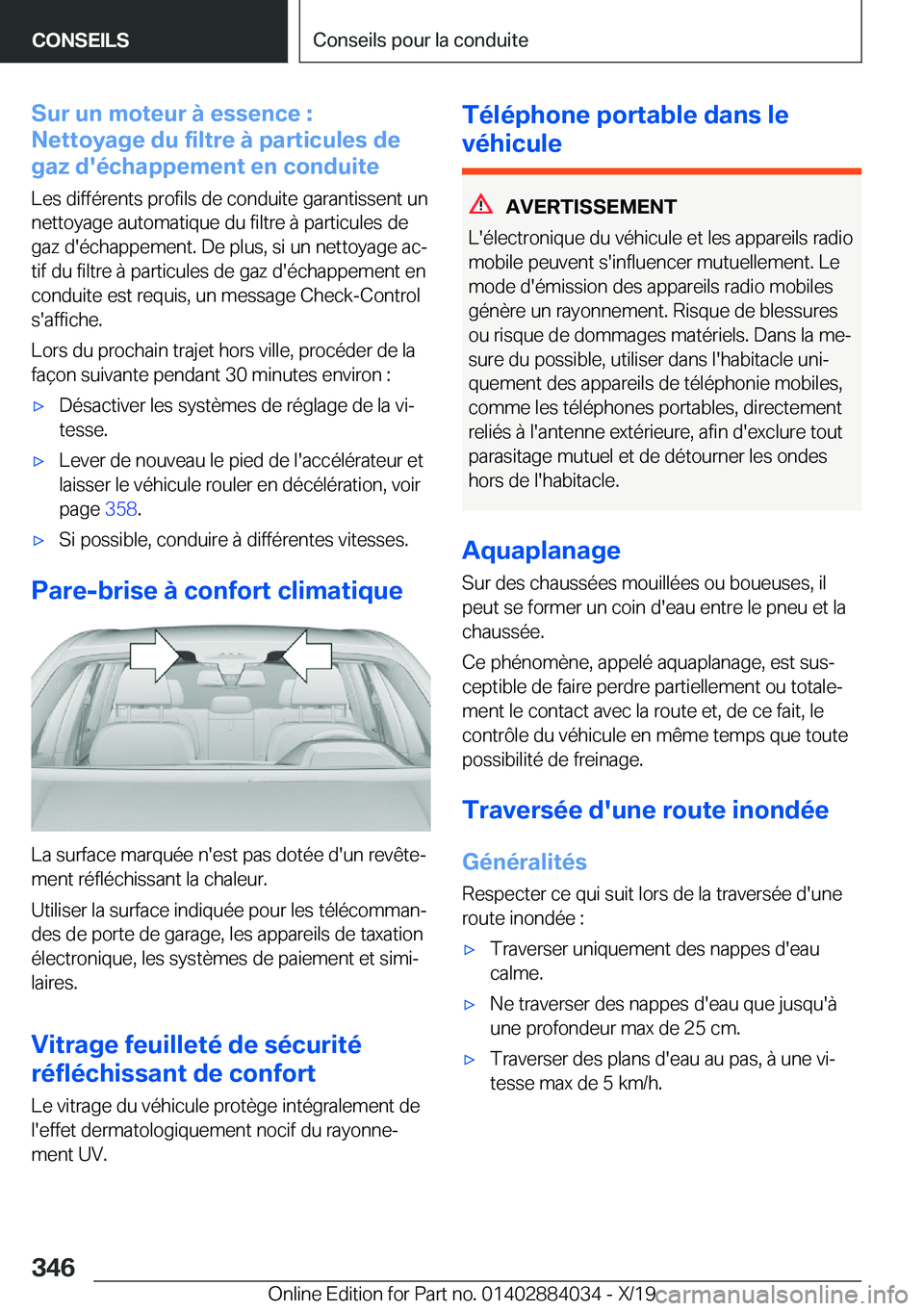 BMW 7 SERIES 2020  Notices Demploi (in French) �S�u�r��u�n��m�o�t�e�u�r��