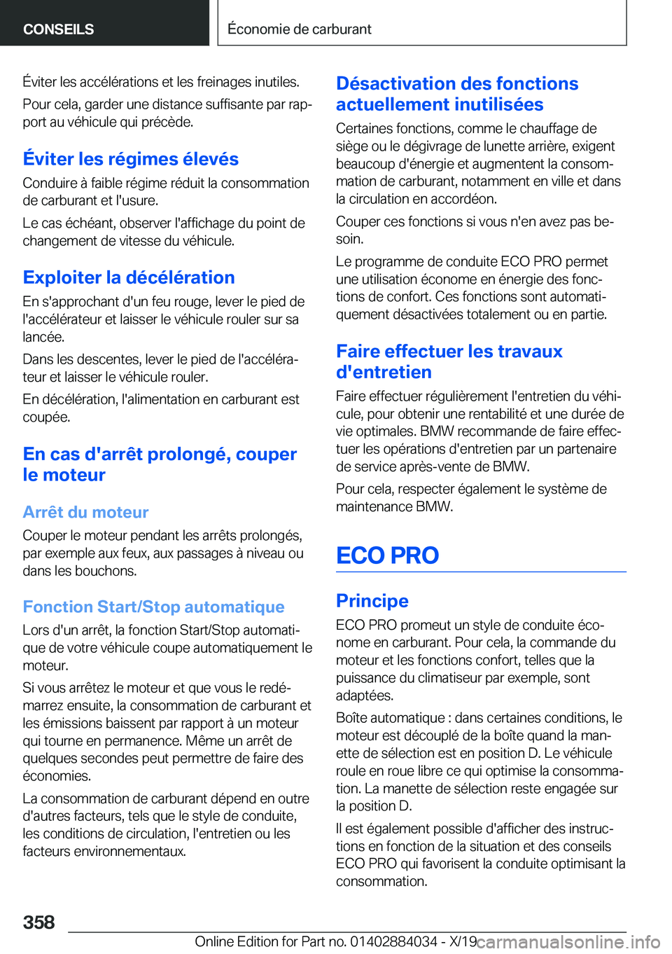 BMW 7 SERIES 2020  Notices Demploi (in French) �