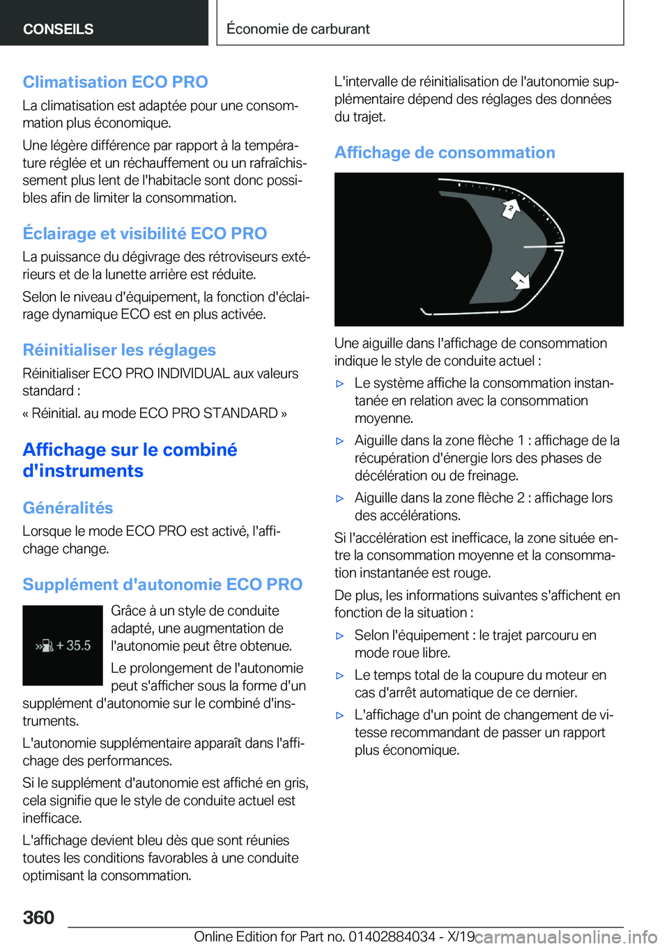 BMW 7 SERIES 2020  Notices Demploi (in French) �C�l�i�m�a�t�i�s�a�t�i�o�n��E�C�O��P�R�O�L�a��c�l�i�m�a�t�i�s�a�t�i�o�n��e�s�t��a�d�a�p�t�é�e��p�o�u�r��u�n�e��c�o�n�s�o�mj
�m�a�t�i�o�n��p�l�u�s��é�c�o�n�o�m�i�q�u�e�.
�U�n�e��l�é�g�è