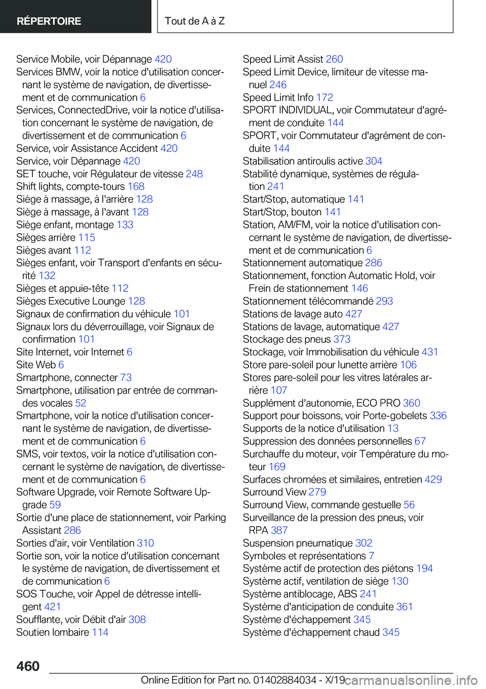 BMW 7 SERIES 2020  Notices Demploi (in French) �S�e�r�v�i�c�e��M�o�b�i�l�e�,��v�o�i�r��D�é�p�a�n�n�a�g�e��4�2�0�
�S�e�r�v�i�c�e�s��B�M�W�,��v�o�i�r��l�a��n�o�t�i�c�e��d�'�u�t�i�l�i�s�a�t�i�o�n��c�o�n�c�e�rj �n�a�n�t��l�e��s�y�s�