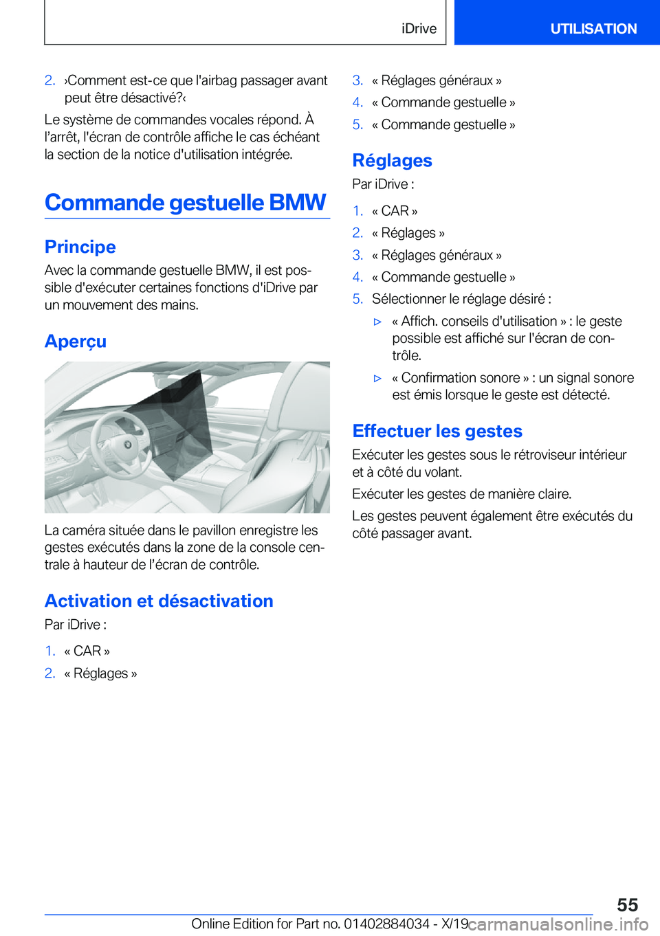 BMW 7 SERIES 2020  Notices Demploi (in French) �2�.