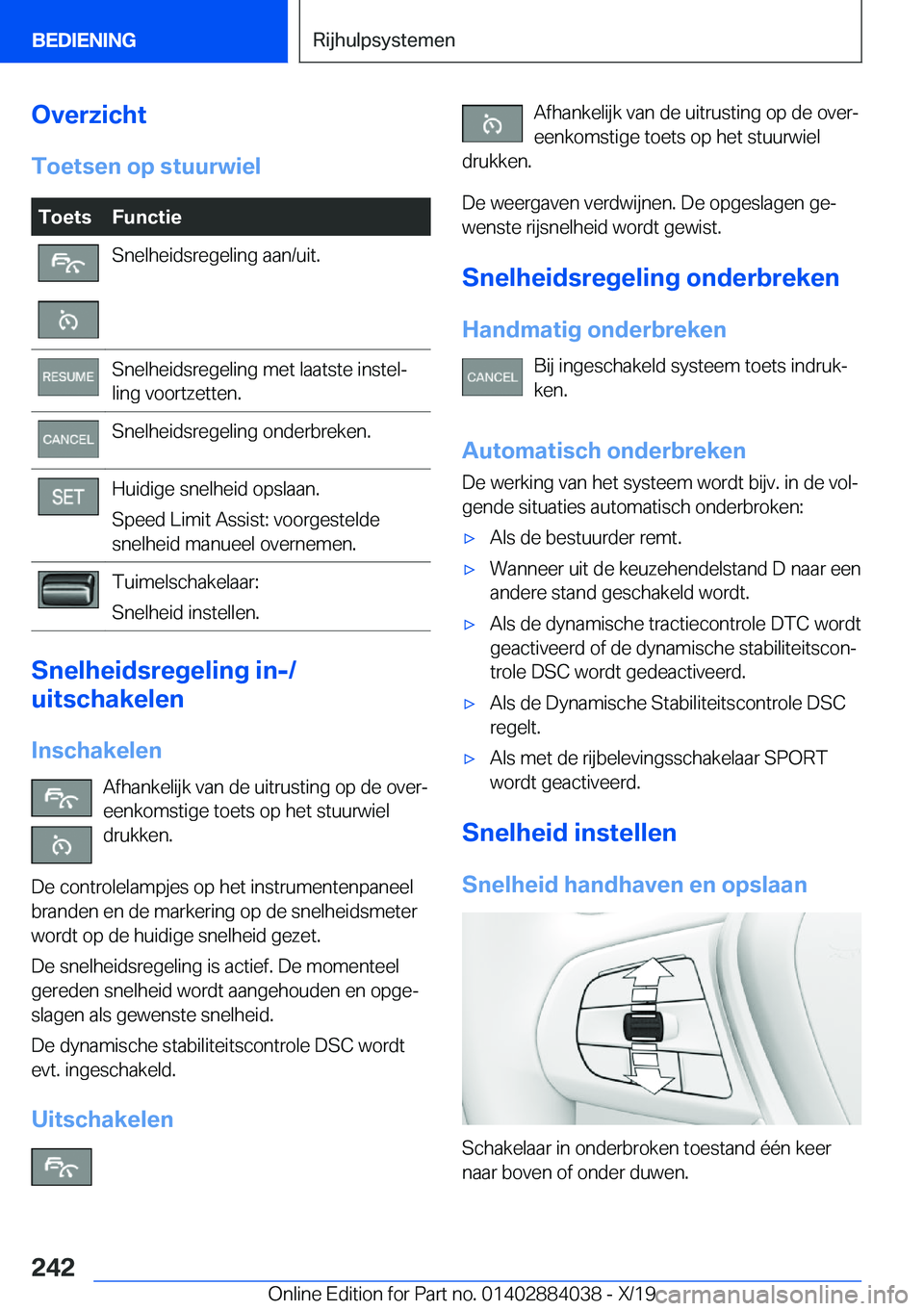 BMW 7 SERIES 2020  Instructieboekjes (in Dutch) �O�v�e�r�z�i�c�h�t�T�o�e�t�s�e�n��o�p��s�t�u�u�r�w�i�e�l�T�o�e�t�s�F�u�n�c�t�i�e�S�n�e�l�h�e�i�d�s�r�e�g�e�l�i�n�g��a�a�n�/�u�i�t�.�S�n�e�l�h�e�i�d�s�r�e�g�e�l�i�n�g��m�e�t��l�a�a�t�s�t�e��i�n�s