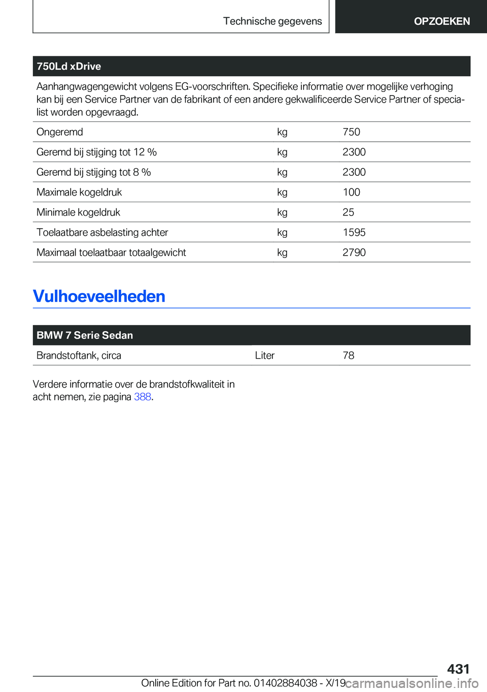 BMW 7 SERIES 2020  Instructieboekjes (in Dutch) �7�5�0�L�d��x�D�r�i�v�e�A�a�n�h�a�n�g�w�a�g�e�n�g�e�w�i�c�h�t��v�o�l�g�e�n�s��E�G�-�v�o�o�r�s�c�h�r�i�f�t�e�n�.��S�p�e�c�i�f�i�e�k�e��i�n�f�o�r�m�a�t�i�e��o�v�e�r��m�o�g�e�l�i�j�k�e��v�e�r�h�o