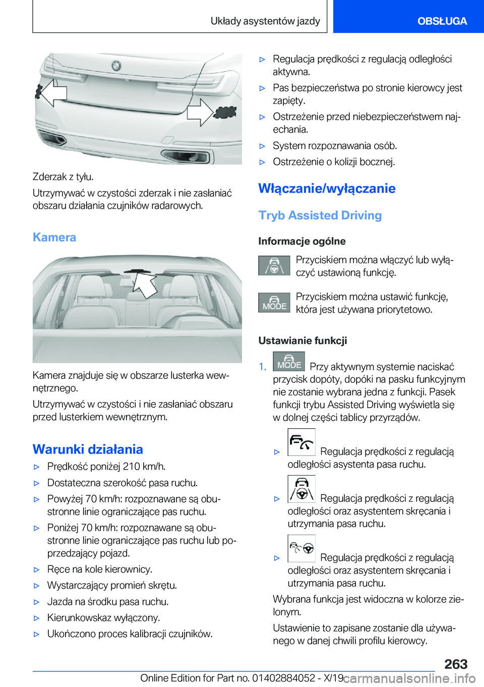 BMW 7 SERIES 2020  Instrukcja obsługi (in Polish) �Z�d�e�r�z�a�k��z��t�y�ł�u�.
�U�t�r�z�y�m�y�w�a�