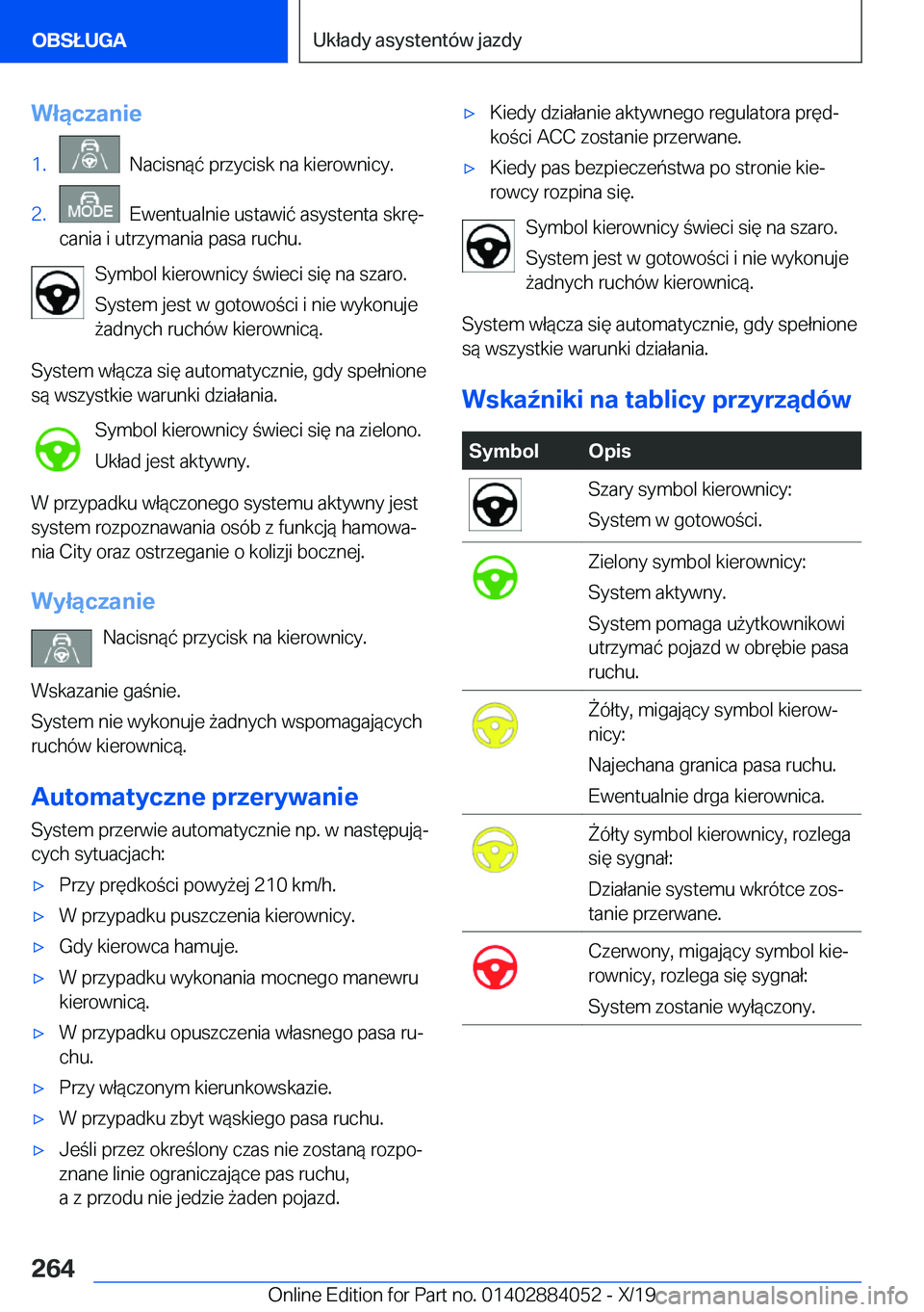 BMW 7 SERIES 2020  Instrukcja obsługi (in Polish) �W�ł�ą�c�z�a�n�i�e�1�.���N�a�c�i�s�n�