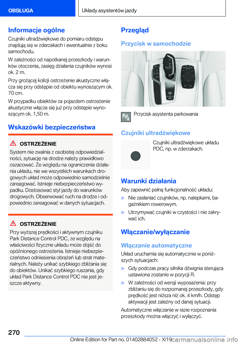 BMW 7 SERIES 2020  Instrukcja obsługi (in Polish) �I�n�f�o�r�m�a�c�j�e��o�g�