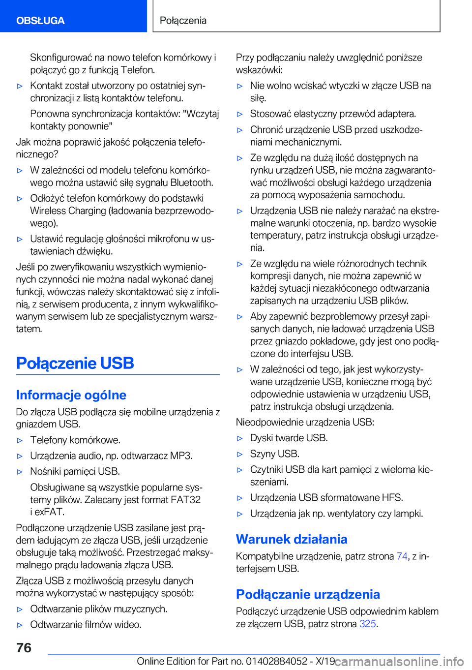 BMW 7 SERIES 2020  Instrukcja obsługi (in Polish) �S�k�o�n�f�i�g�u�r�o�w�a�