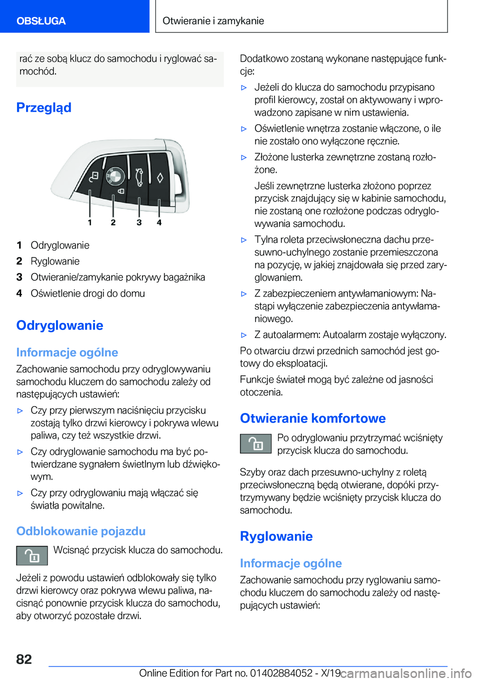 BMW 7 SERIES 2020  Instrukcja obsługi (in Polish) �r�a�