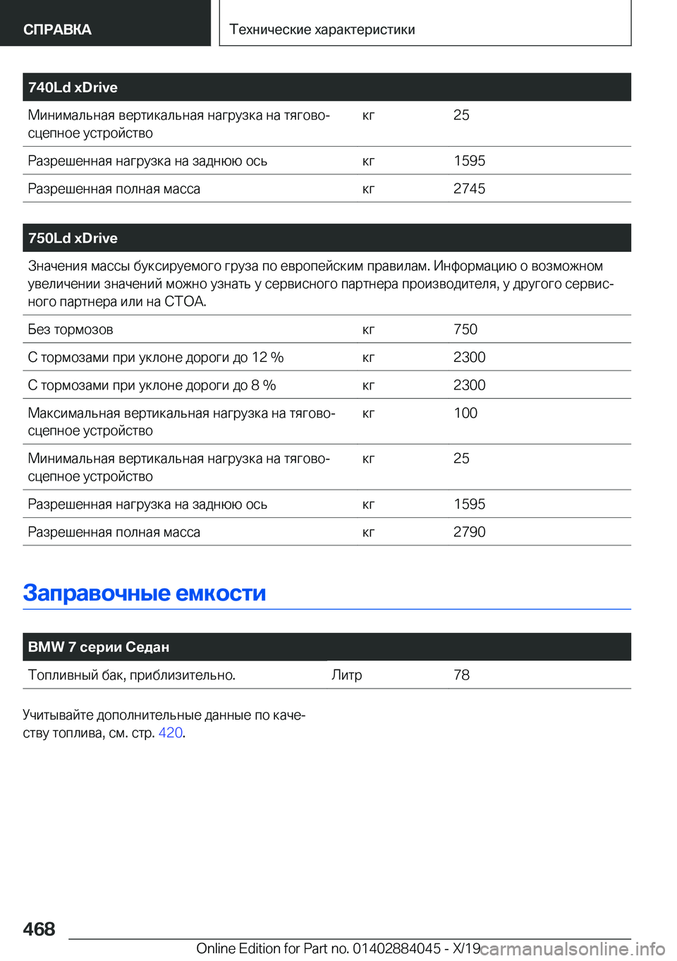 BMW 7 SERIES 2020  Руково �7�4�0�L�d��x�D�r�i�v�e 