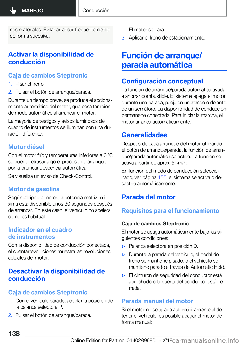 BMW 7 SERIES 2019  Manuales de Empleo (in Spanish) �