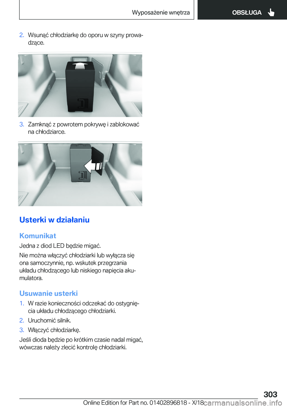 BMW 7 SERIES 2019  Instrukcja obsługi (in Polish) �2�.�W�s�u�n�