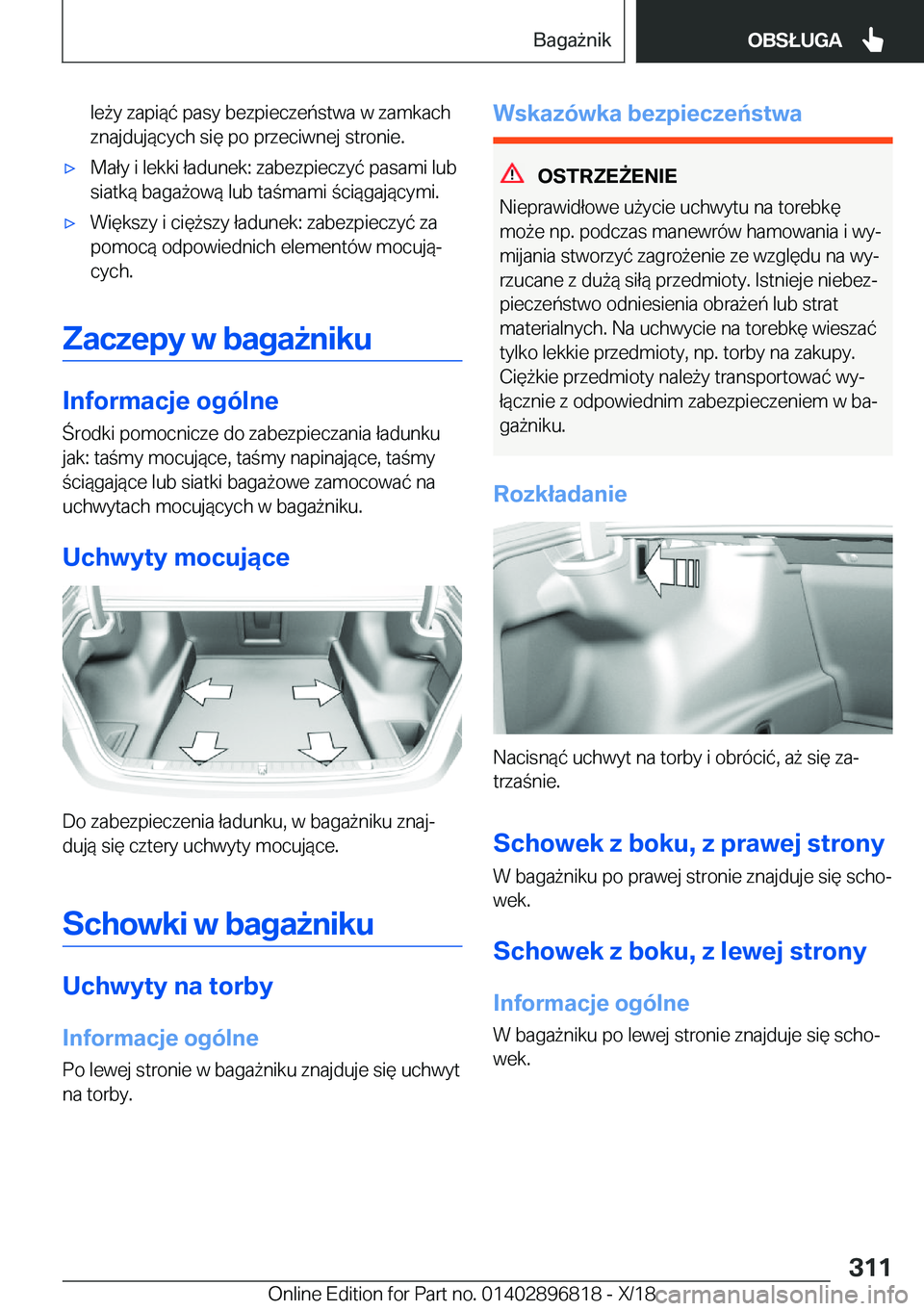 BMW 7 SERIES 2019  Instrukcja obsługi (in Polish) �l�e9�y��z�a�p�i�
