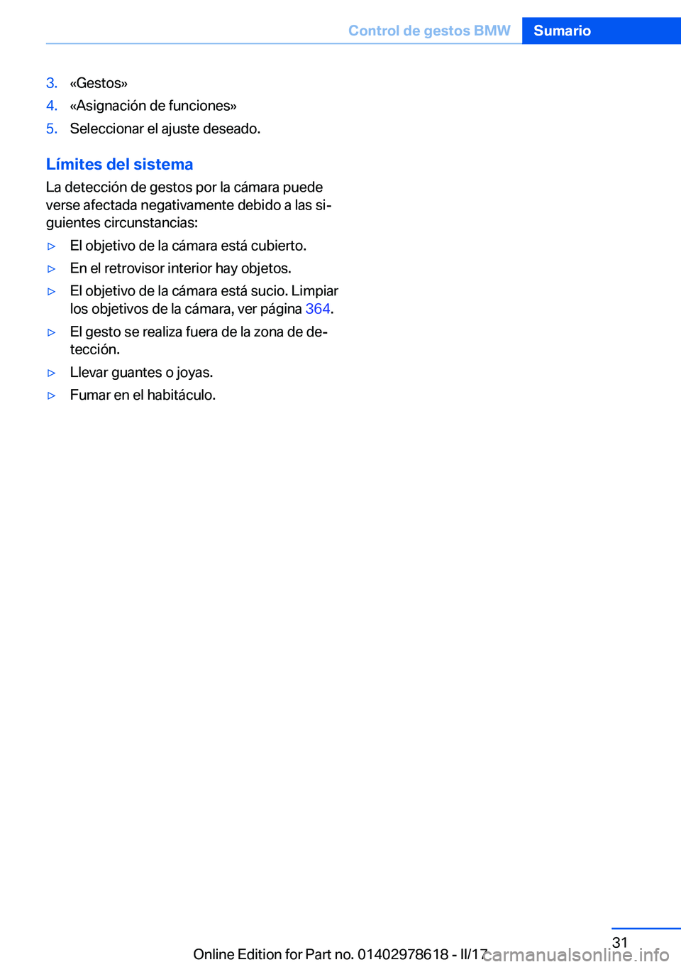 BMW 7 SERIES 2018  Manuales de Empleo (in Spanish) �3�.�«�G�e�s�t�o�s�{�4�.�«�A�s�i�g�n�a�c�i�