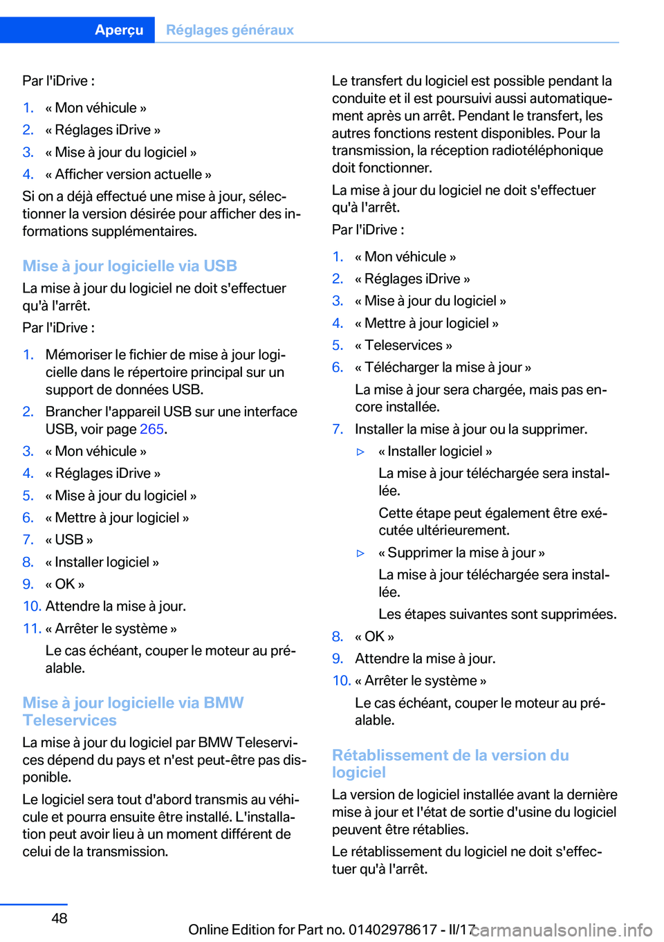 BMW 7 SERIES 2018  Notices Demploi (in French) �P�a�r� �l�'�i�D�r�i�v�e� �:�1�.�k� �M�o�n� �v�é�h�i�c�u�l�e� �{�2�.�k� �R�é�g�l�a�g�e�s� �i�D�r�i�v�e� �{�3�.�k� �M�i�s�e� �à� �j�o�u�r� �d�u� �l�o�g�i�c�i�e�l� �{�4�.�k� �A�f�f�i�c�h�e�r� �v�